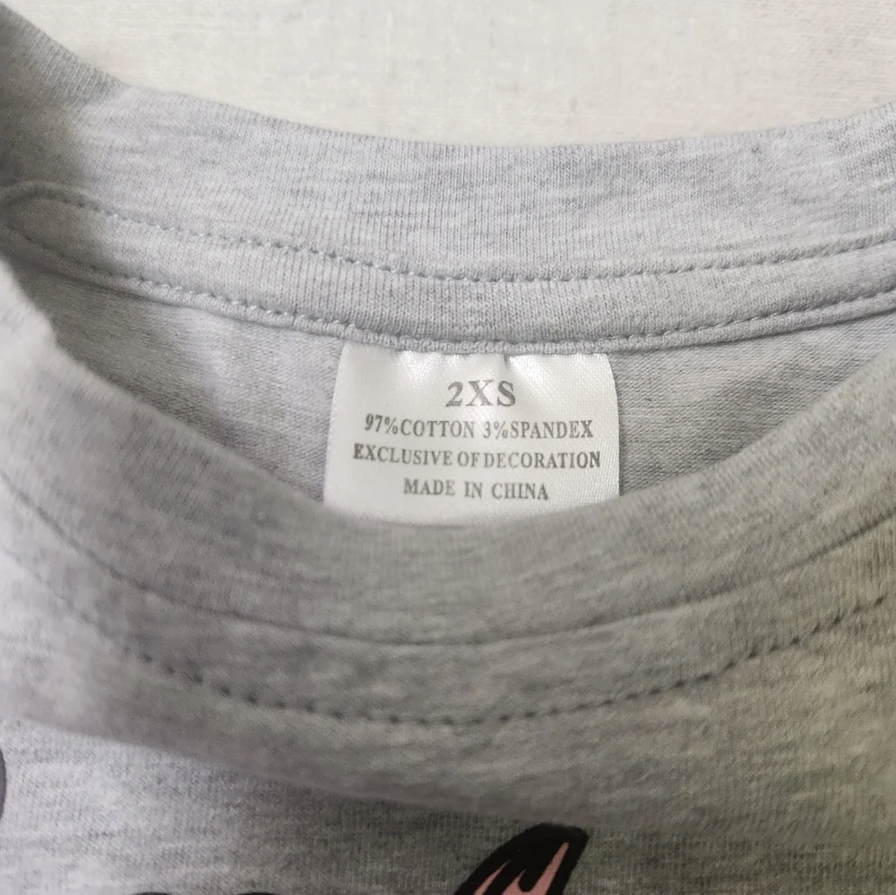 Gray and Pink Pumpkin Long Sleeve Tee, 2XS, NWOT, Breast Cancer Month